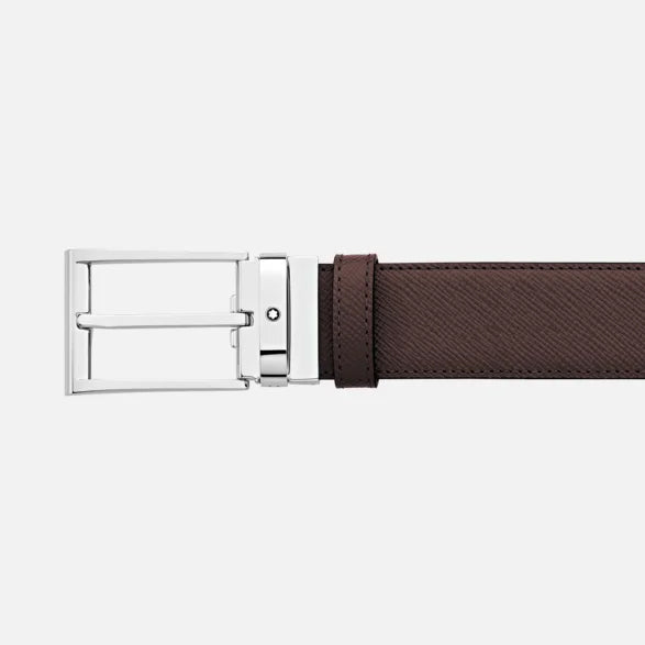 Montblanc reversible belt in black leather/brown 35 mm 118436