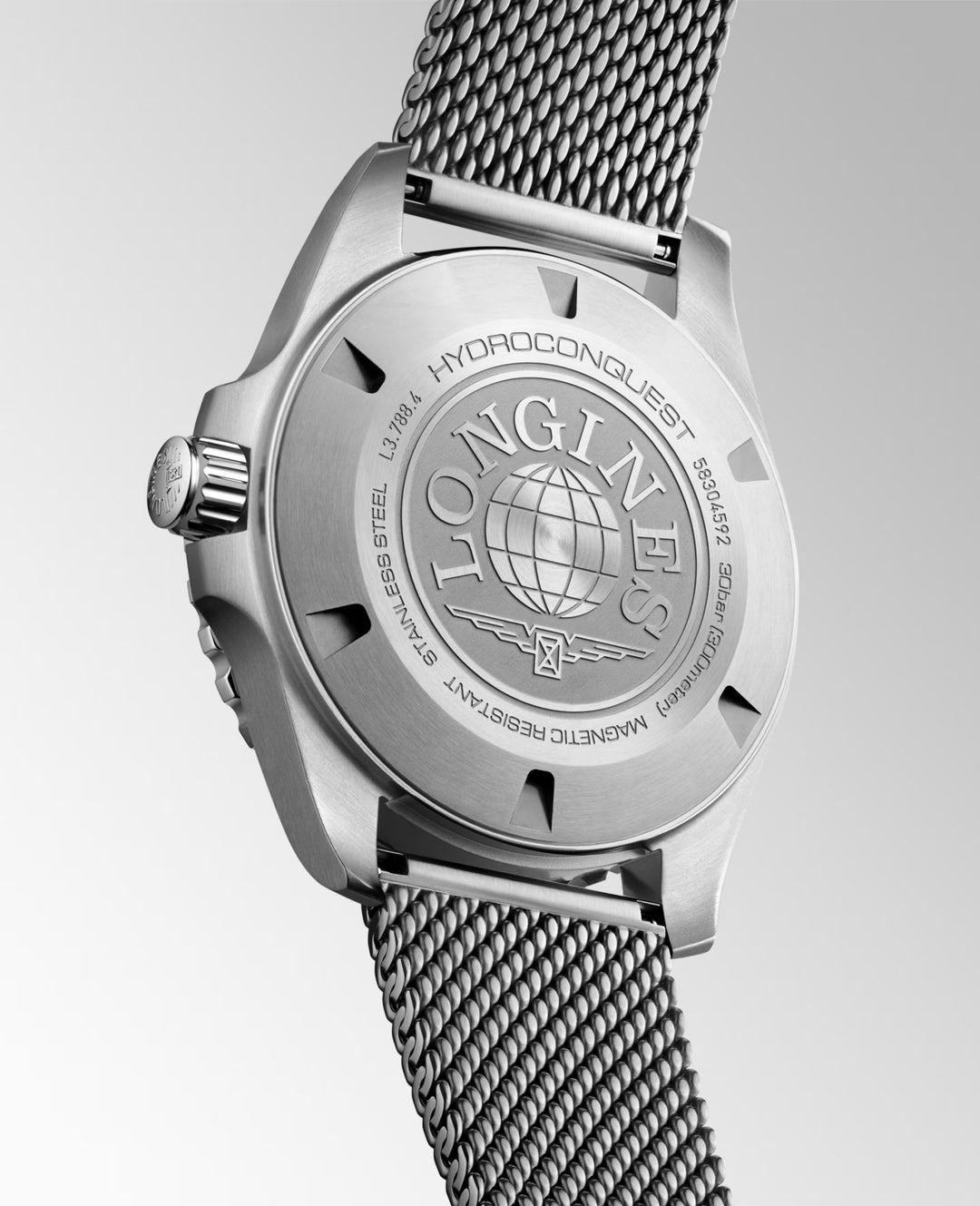 Longines Hydroconquest 42mm black automatic steel watch L3.788.4.70.6