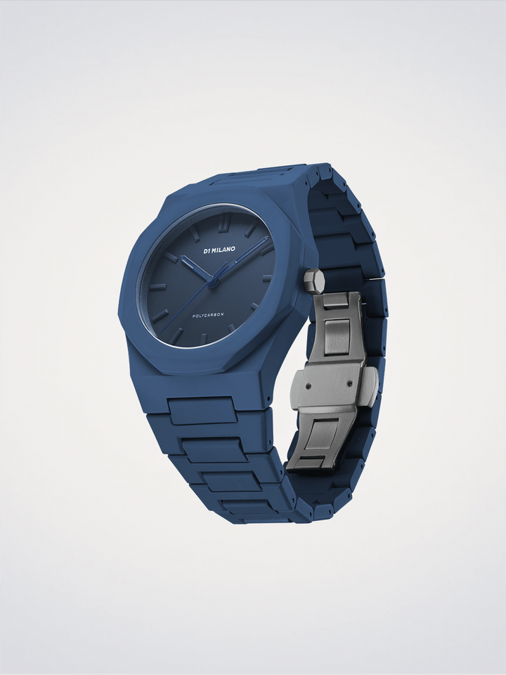 D1 Milano Navy Blue Polycarbon 40.5 mm D1-PCBJ21