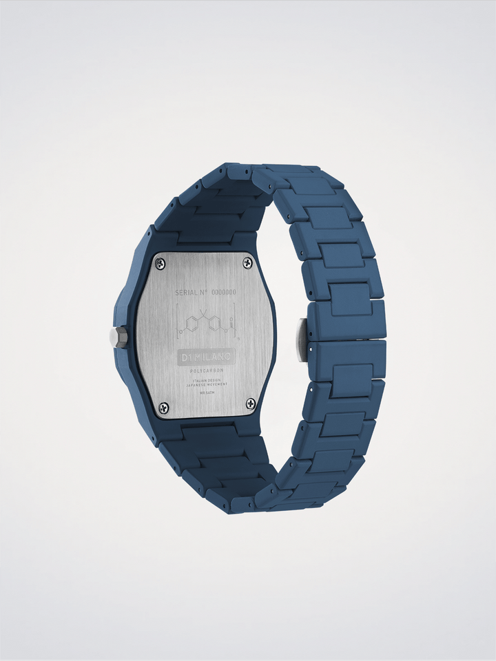 D1 Milano Navy Blue Polycarbon 40.5 mm D1-PCBJ21