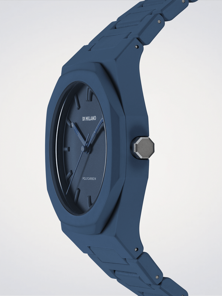 D1 Milano Navy Blue Polycarbon 40.5 mm D1-PCBJ21