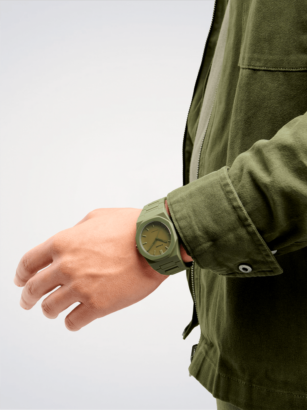 D1 Milano Military Green Polycarbon 40.5 mm D1-PCBJ22