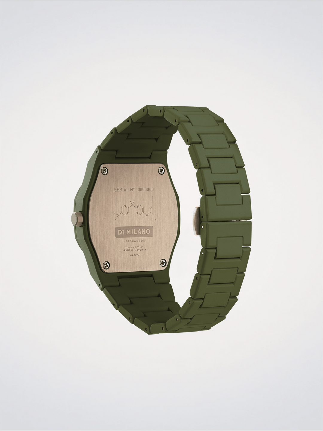 D1 Milano Military Green Polycarbon 40.5 mm D1-PCBJ22