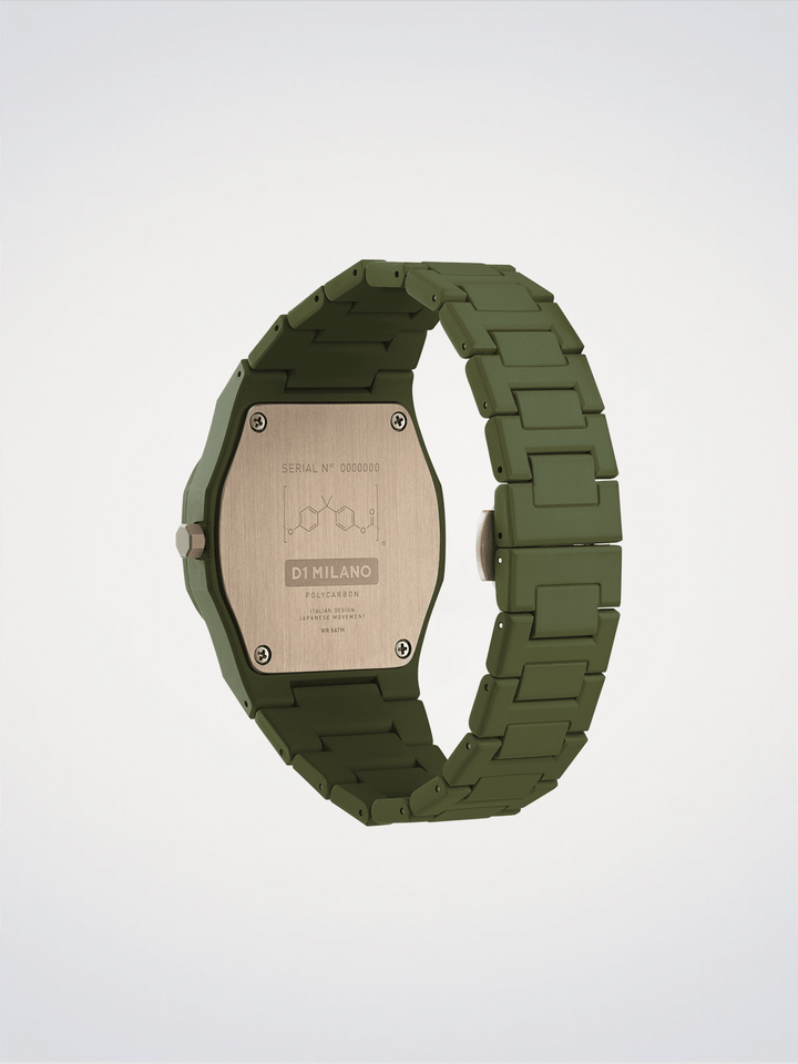 D1 Milano Military Green Polycarbon 40.5 mm D1-PCBJ22
