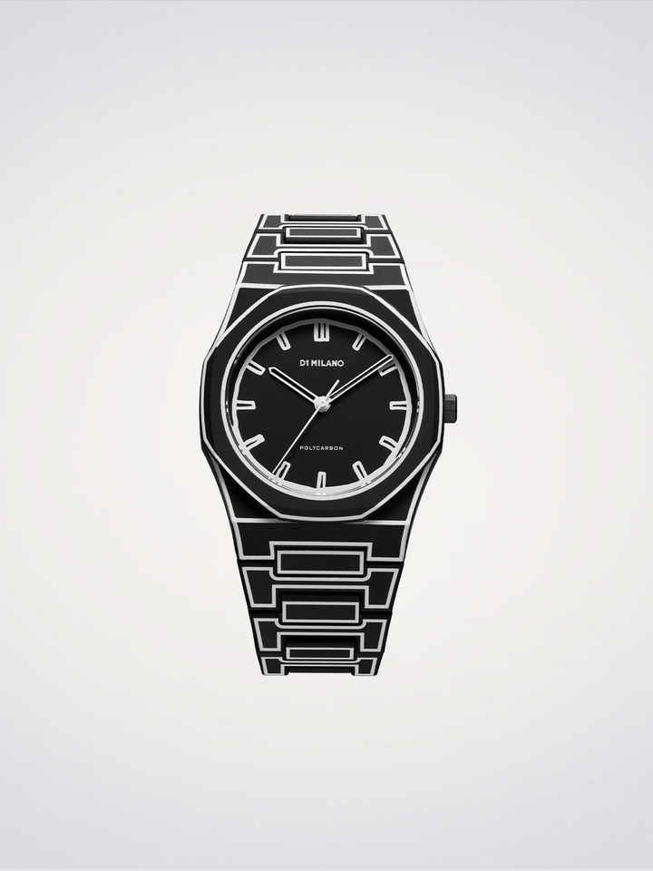 D1 Milano Black Sketch Polycarbon 40.5mm D1-PCBJ33