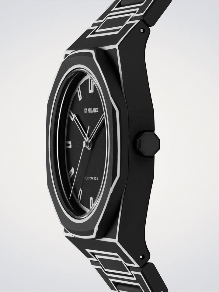 D1 Milano Black Sketch Polycarbon 40.5mm D1-PCBJ33