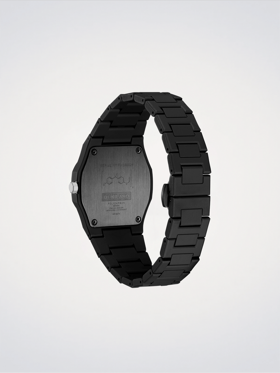 D1 Milano Black_01 Polycarbon Watch 37mm D1-PCBU07