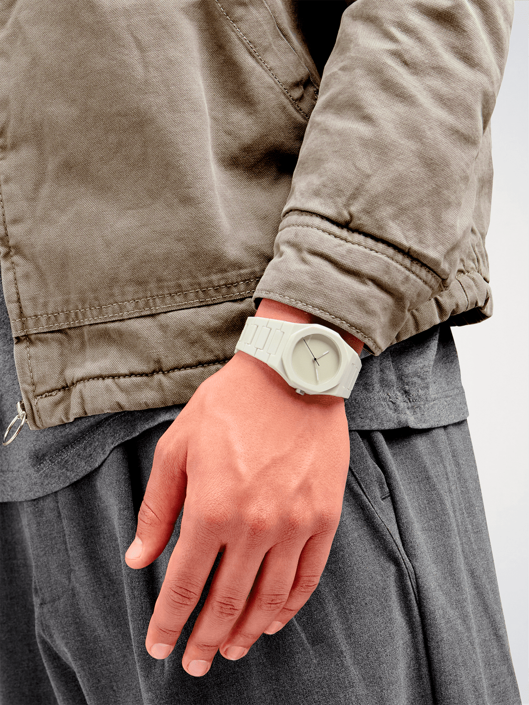 D1 Milano Grey_01 Polycarbon Watch 37mm D1-PCBU08