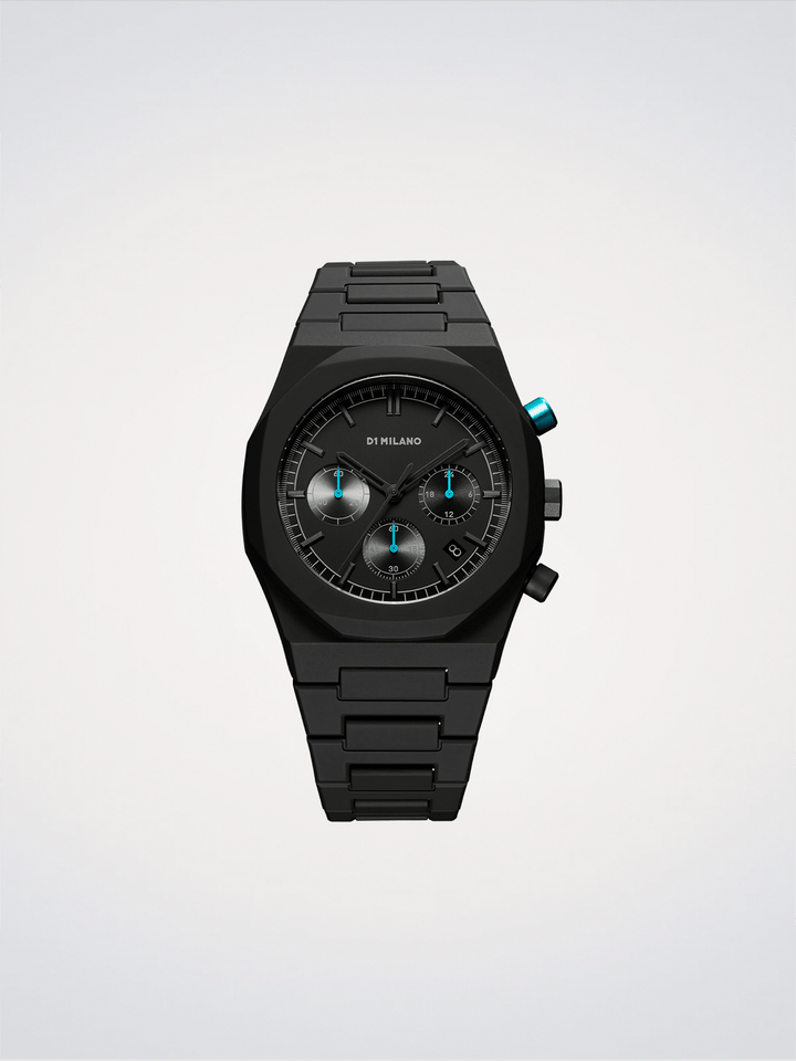 D1 Milano Charcoal Black Polychrono 40.5mm D1-PHBJ07