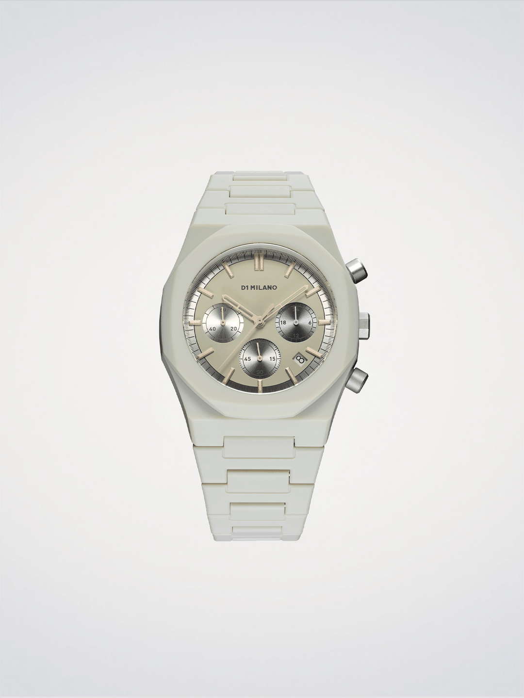 D1 Milano Fossil Gray Polychrono 40.5mm D1-PHBJ08