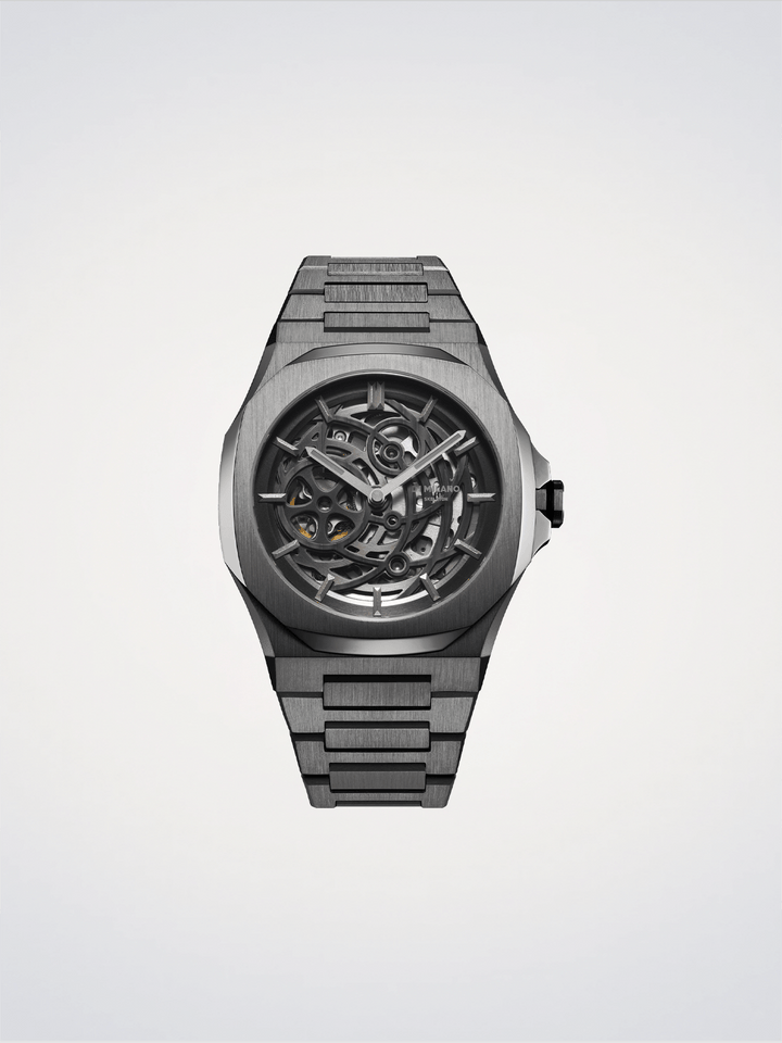 D1 Milano Gun Metal Skeleton 41.5 mm D1-SKBJ11