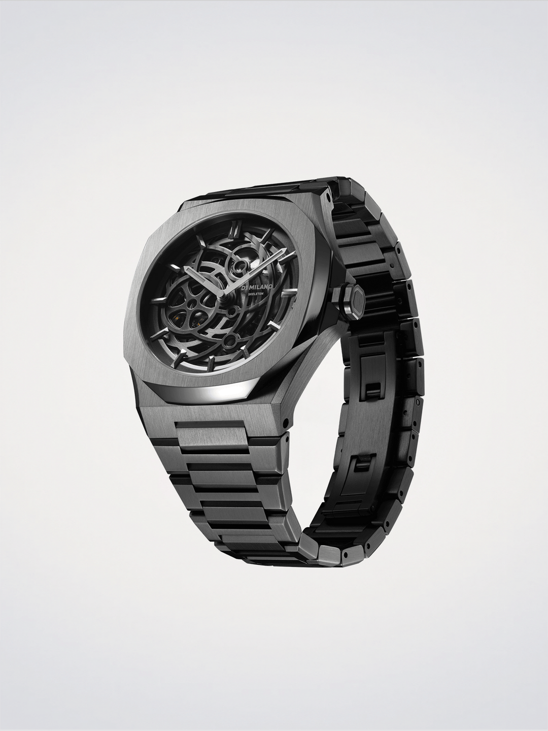 D1 Milano Gun Metal Skeleton 41.5 mm D1-SKBJ11