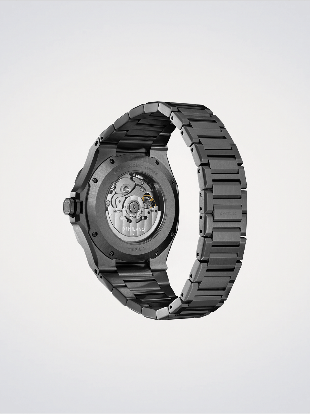 D1 Milano Gun Metal Skeleton 41.5 mm D1-SKBJ11