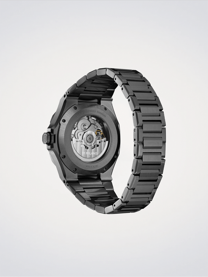D1 Milano Gun Metal Skeleton 41.5 mm D1-SKBJ11