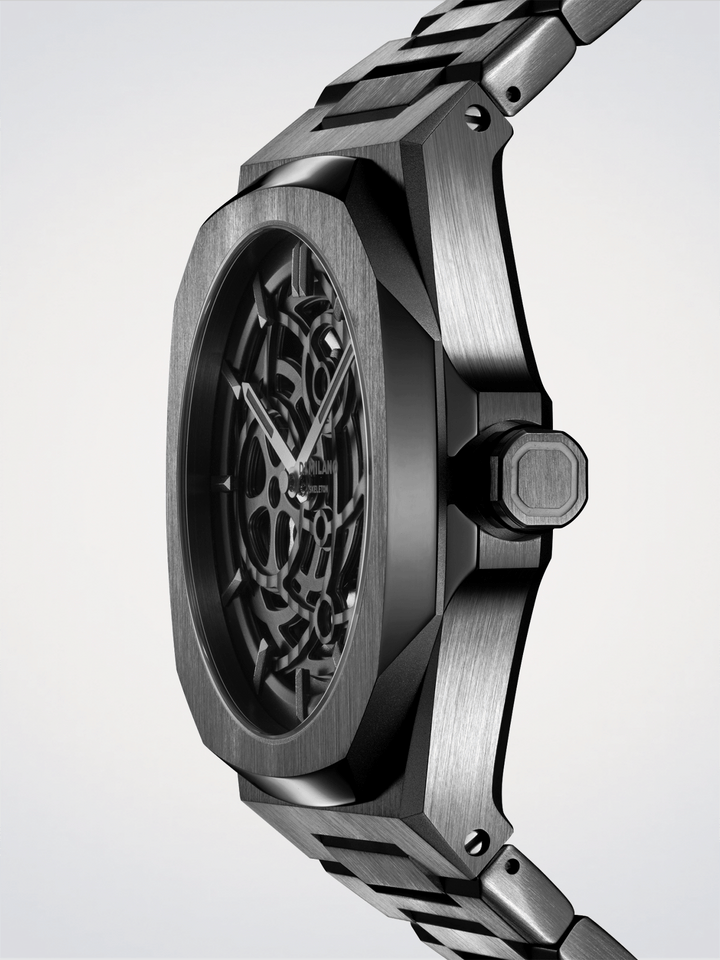 D1 Milano Gun Metal Skeleton 41.5 mm D1-SKBJ11