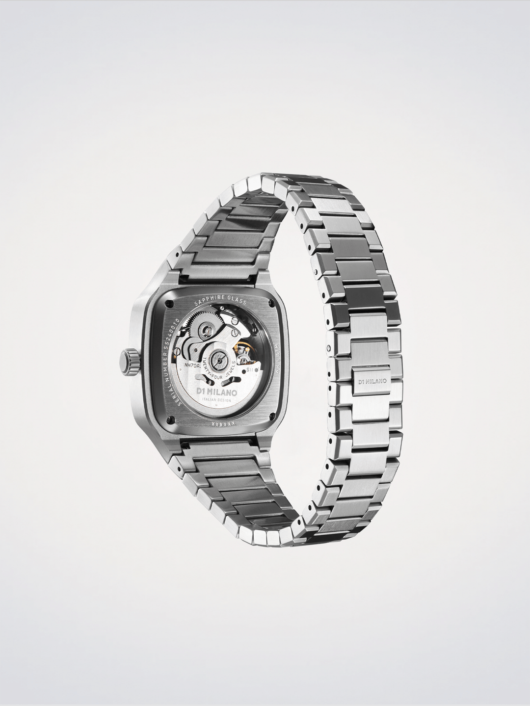 D1 Milano Gray Depth Square Skeleton 37 mm D1-SLBJ01
