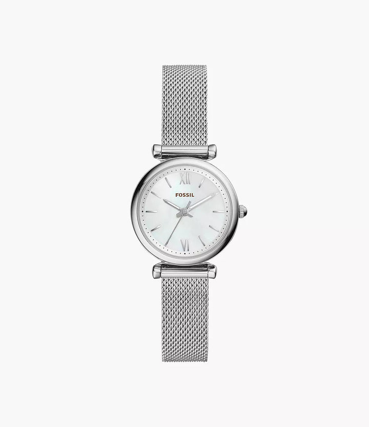 Fossil watch Carlie Mini Mini 28mm mother of pearl quartz steel ES4432