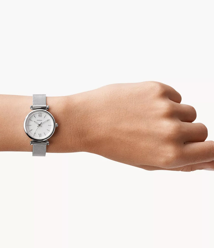 Fossil watch Carlie Mini Mini 28mm mother of pearl quartz steel ES4432