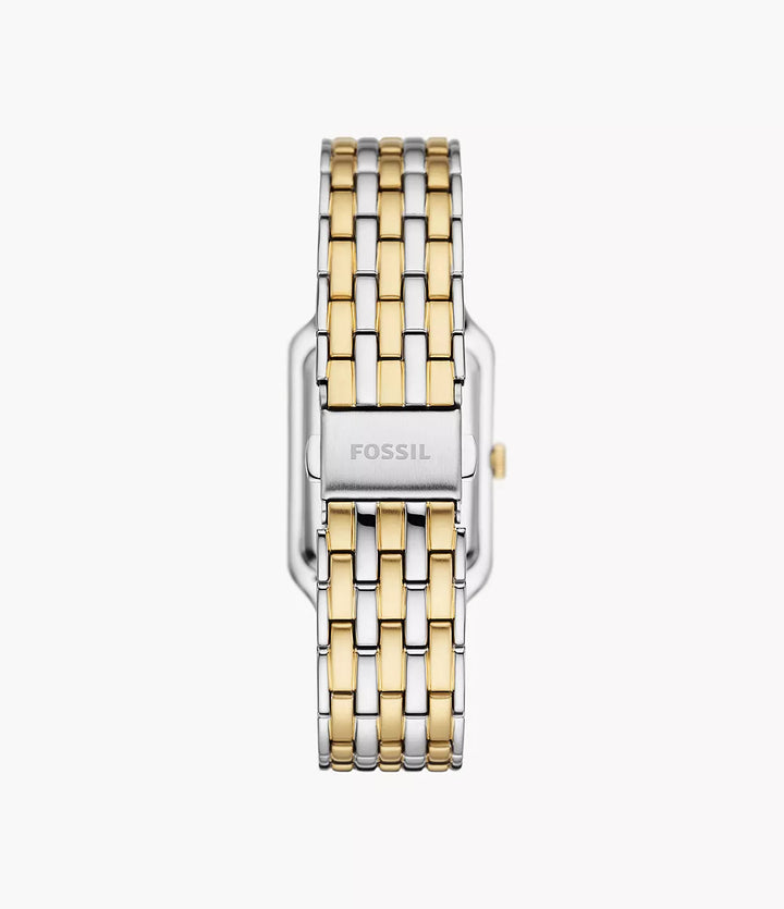 Fossil watch Raquel 26mm mother of pearl quartz steel PVD finish yellow gold ES5305