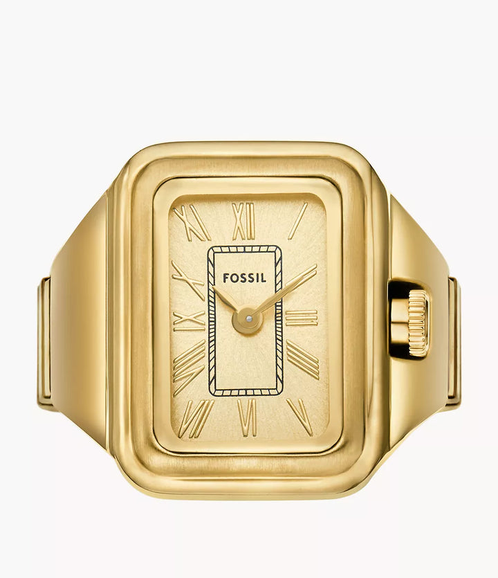 Fossil watch Raquel ring 14mm gold quartz steel finish PVD gold ES5343