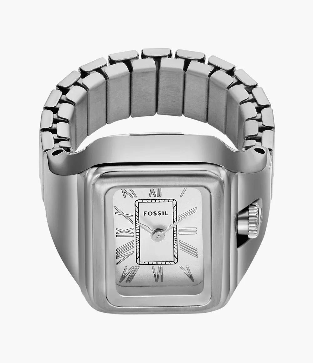Fossil watch ring Raquel 14mm silver quartz steel ES5344