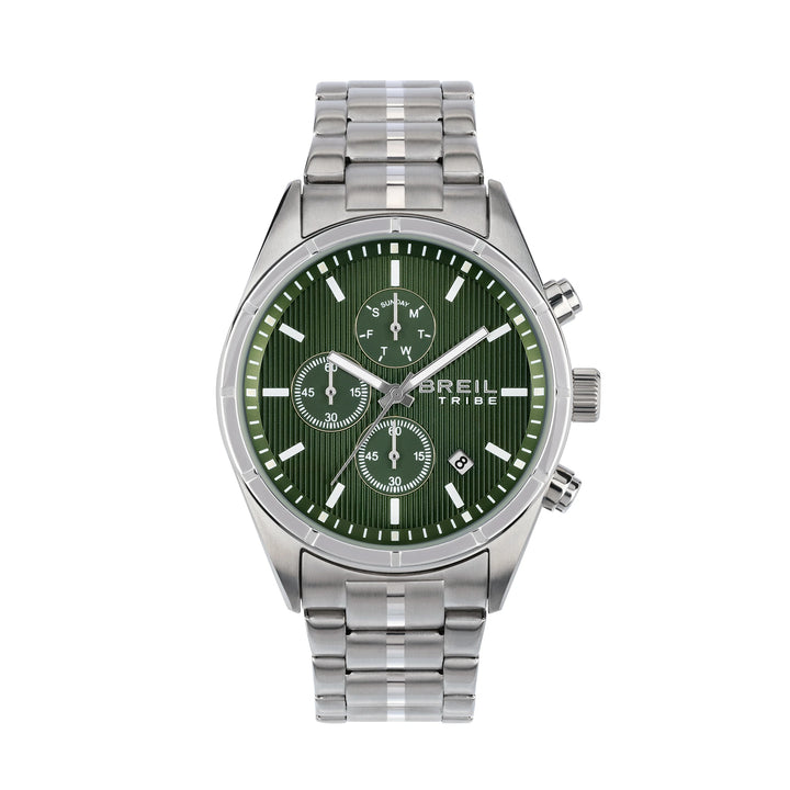 Breil Captain Chrono watch 42mm green quartz steel EW0796