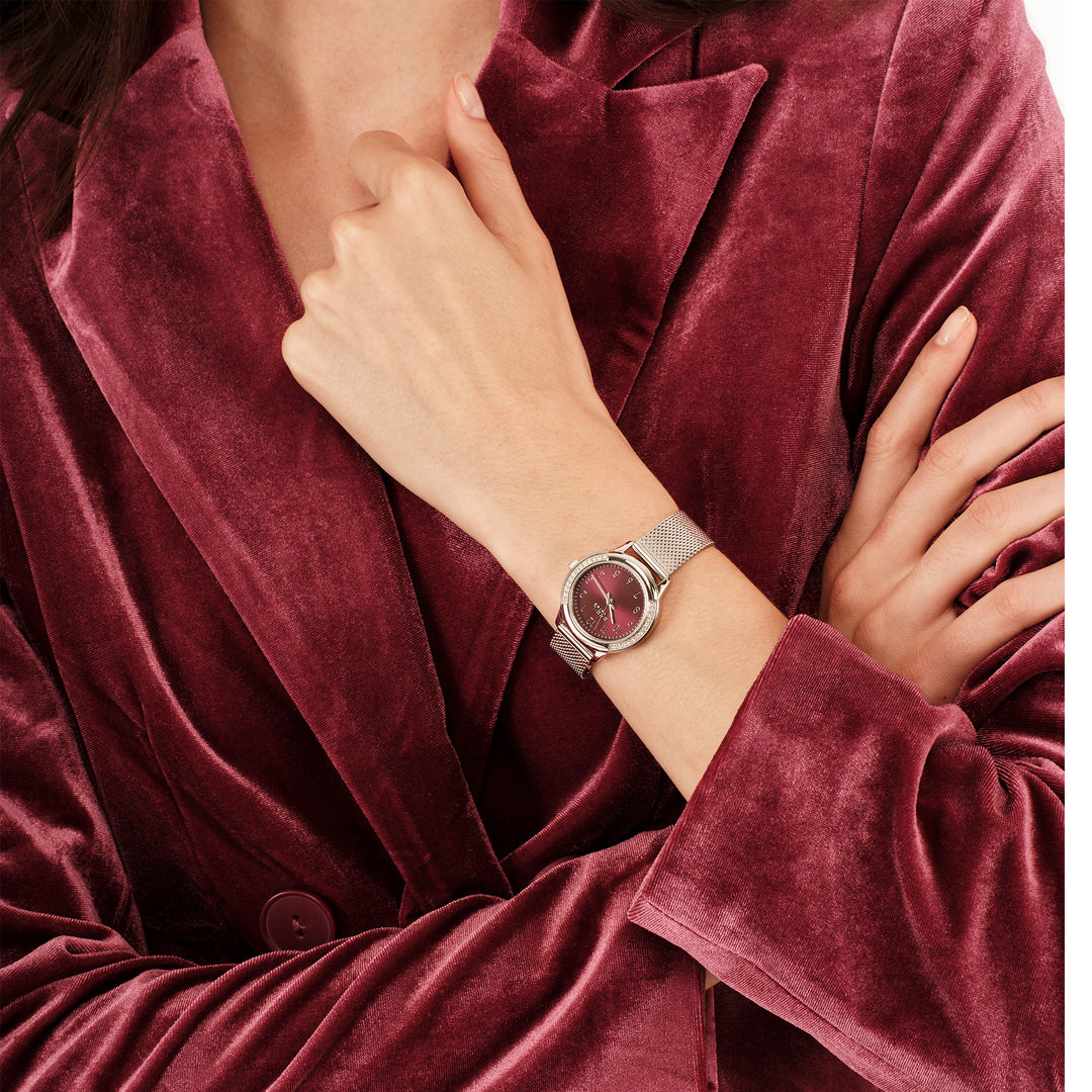 Breil Eye To Eye watch 30mm burgundy quartz steel EW0804