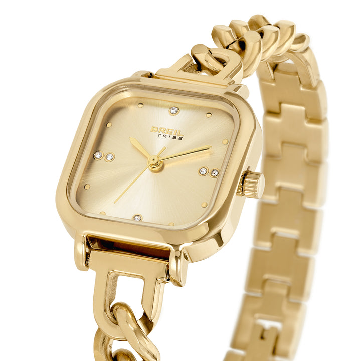 Breil watch Élise 25x32 mm champagne quartz steel IP gold finish EW0834