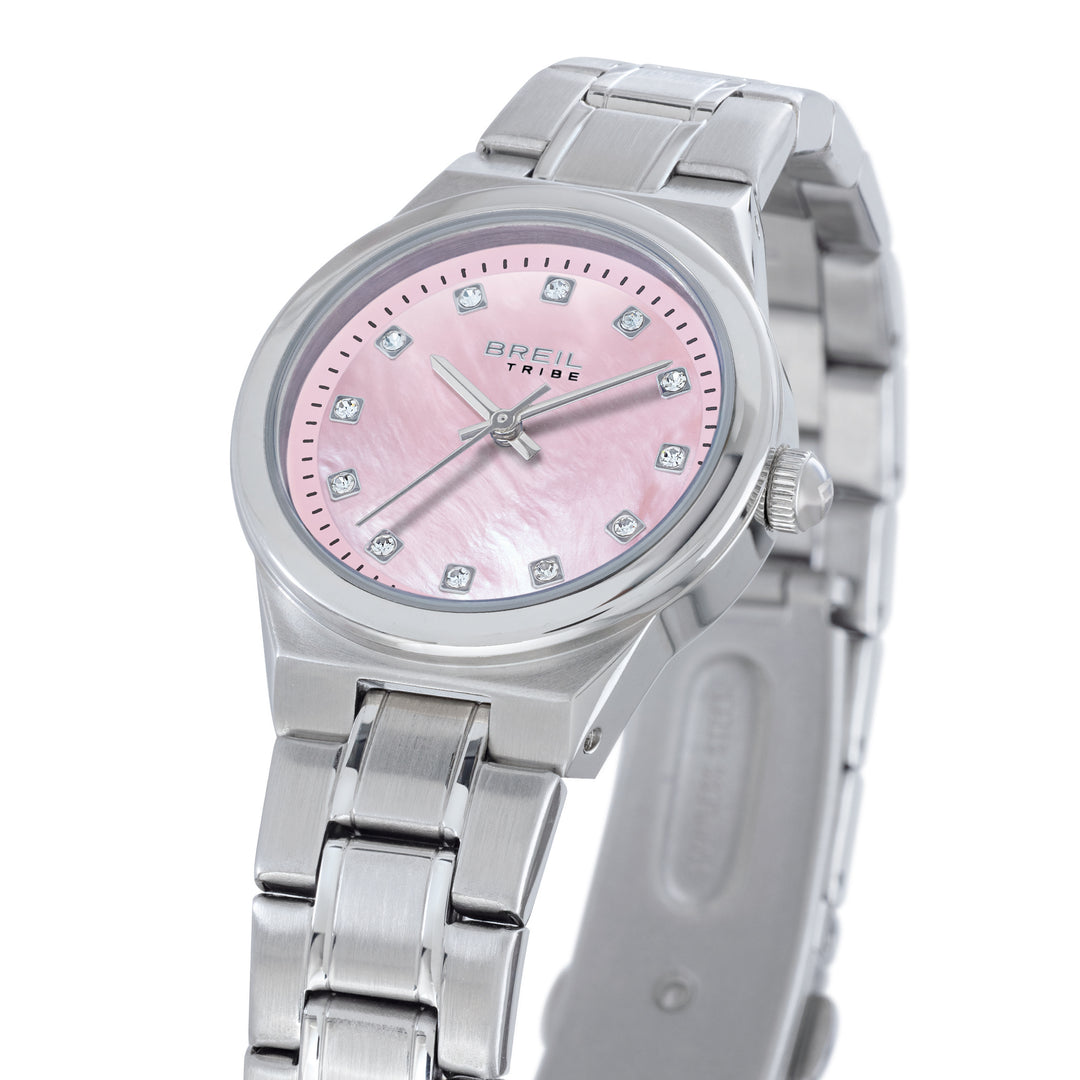 Breil watch Fiji 30mm pink quartz steel EW0853