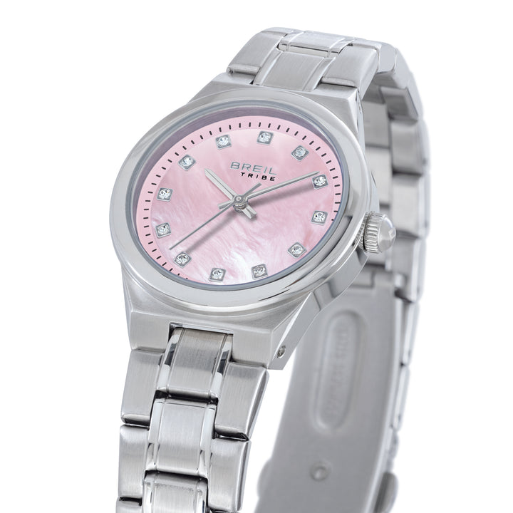 Breil watch Fiji 30mm pink quartz steel EW0853