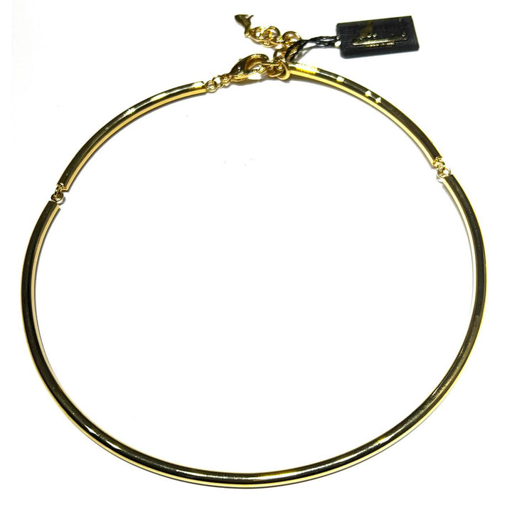 Federica Rossi rigid tubular choker with 18kt gold PVD finish FR.CO.33