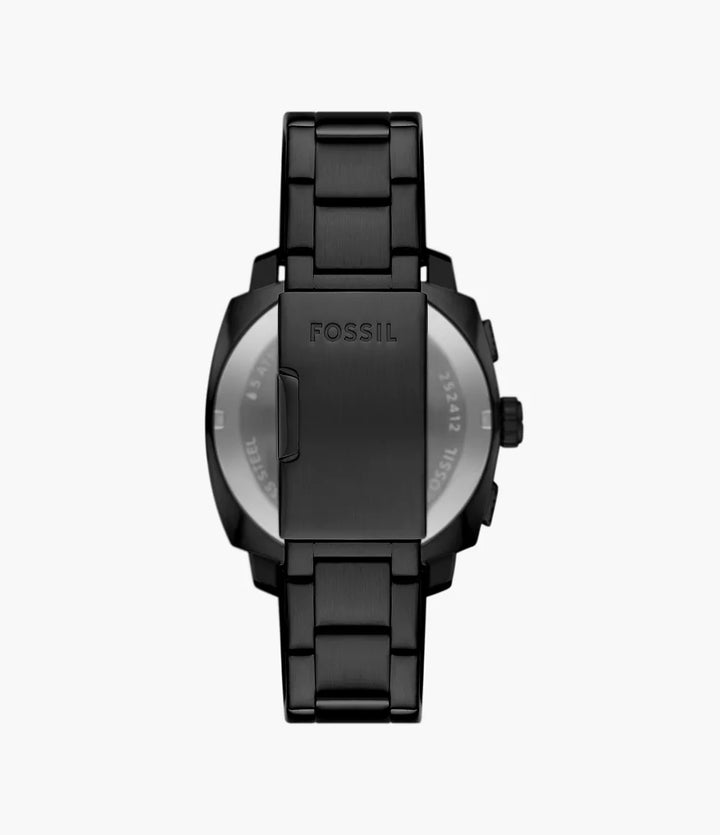 Fossil Machine Chrono watch 44mm black quartz steel black PVS finish FS6097