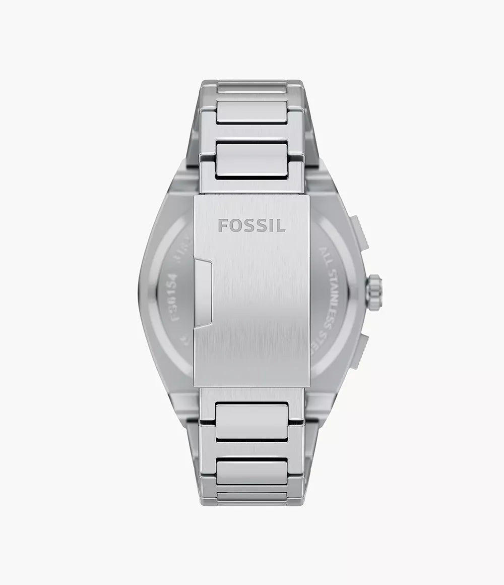 Fossil watch Everett Chrono 44mm blue quartz steel FS6154
