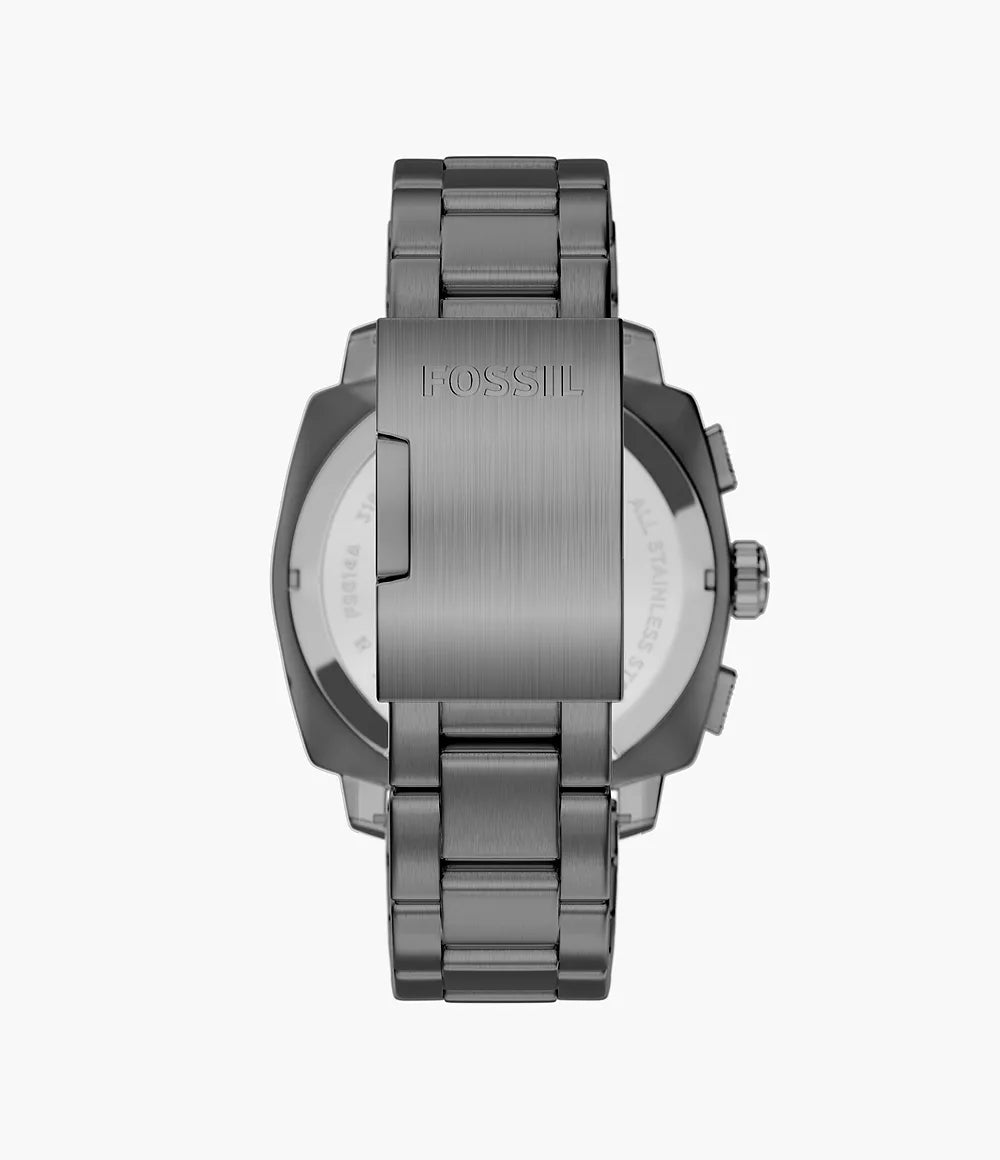 Fossil Machine Chrono watch 44mm gray quartz steel PVD gunmetal finish FS6160