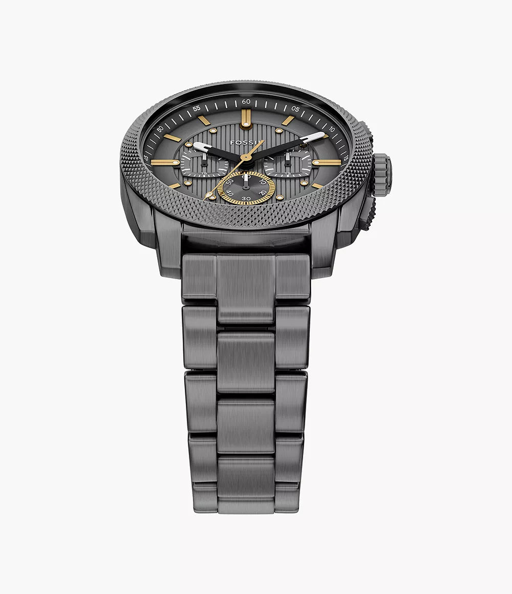 Fossil Machine Chrono watch 44mm gray quartz steel PVD gunmetal finish FS6160