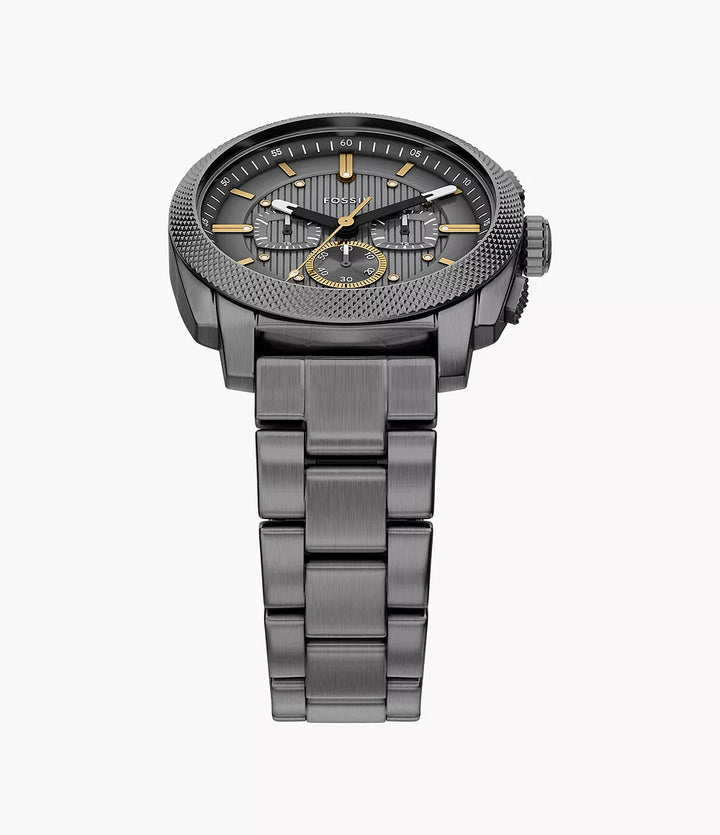Fossil Machine Chrono watch 44mm gray quartz steel PVD gunmetal finish FS6160