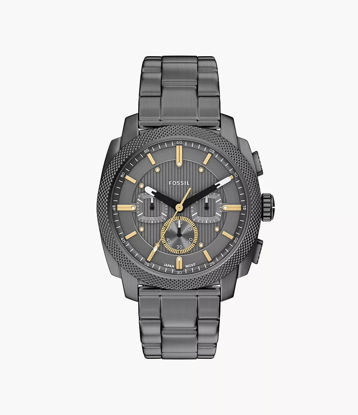 Fossil Machine Chrono watch 44mm gray quartz steel PVD gunmetal finish FS6160