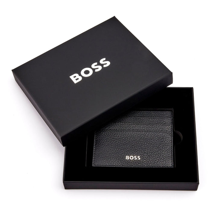 Hugo Boss Classic Black Granulated Card Holder HLC416A