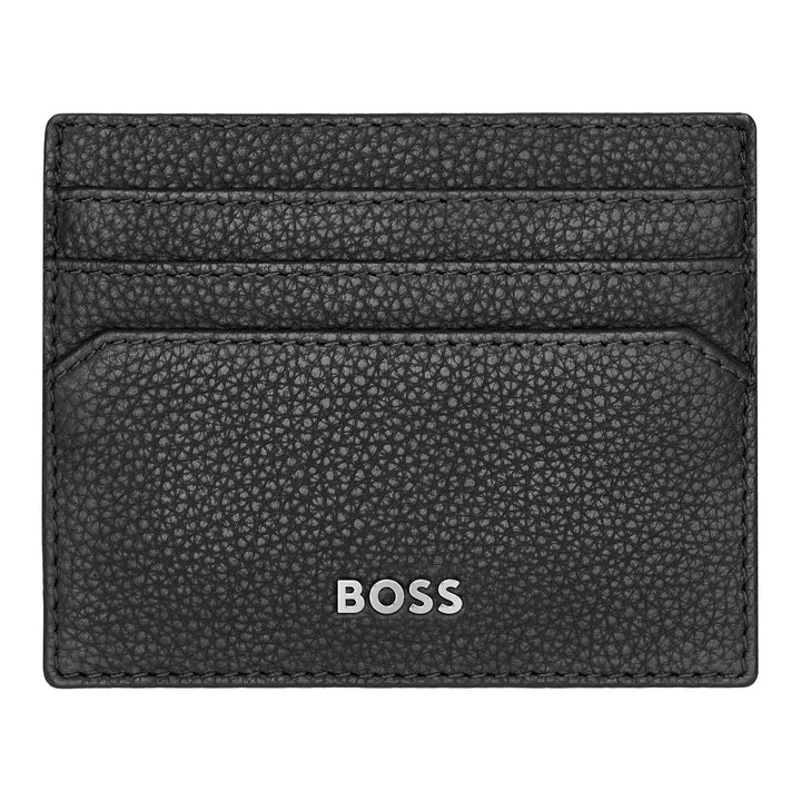 Hugo Boss Classic Black Granulated Card Holder HLC416A