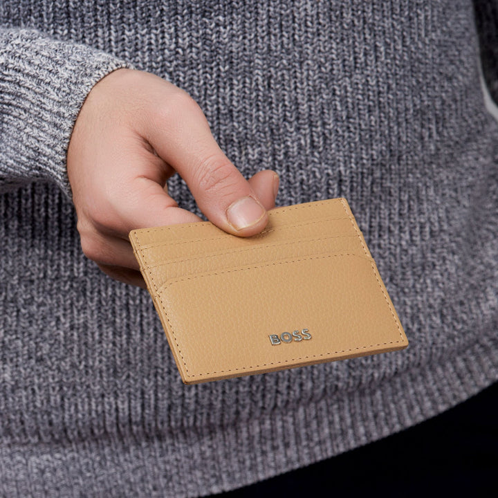 Hugo Boss Classic Card Holder Garnet Camel HLC416X
