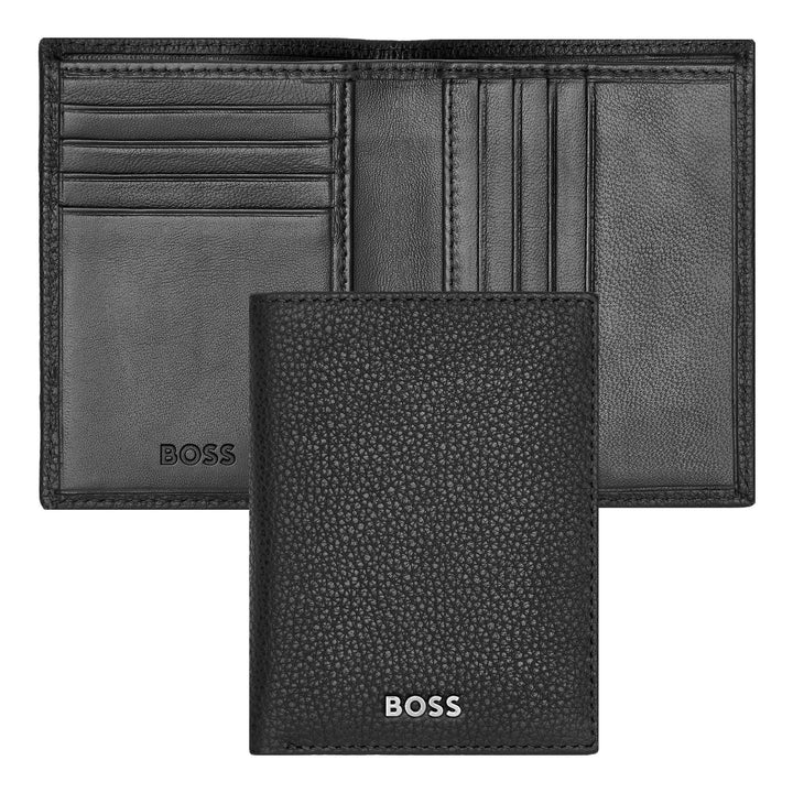 Hugo Boss Classic Grained Folding Card Holder Black HLE416A