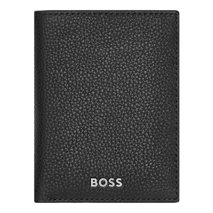 Hugo Boss Classic Grained Folding Card Holder Black HLE416A