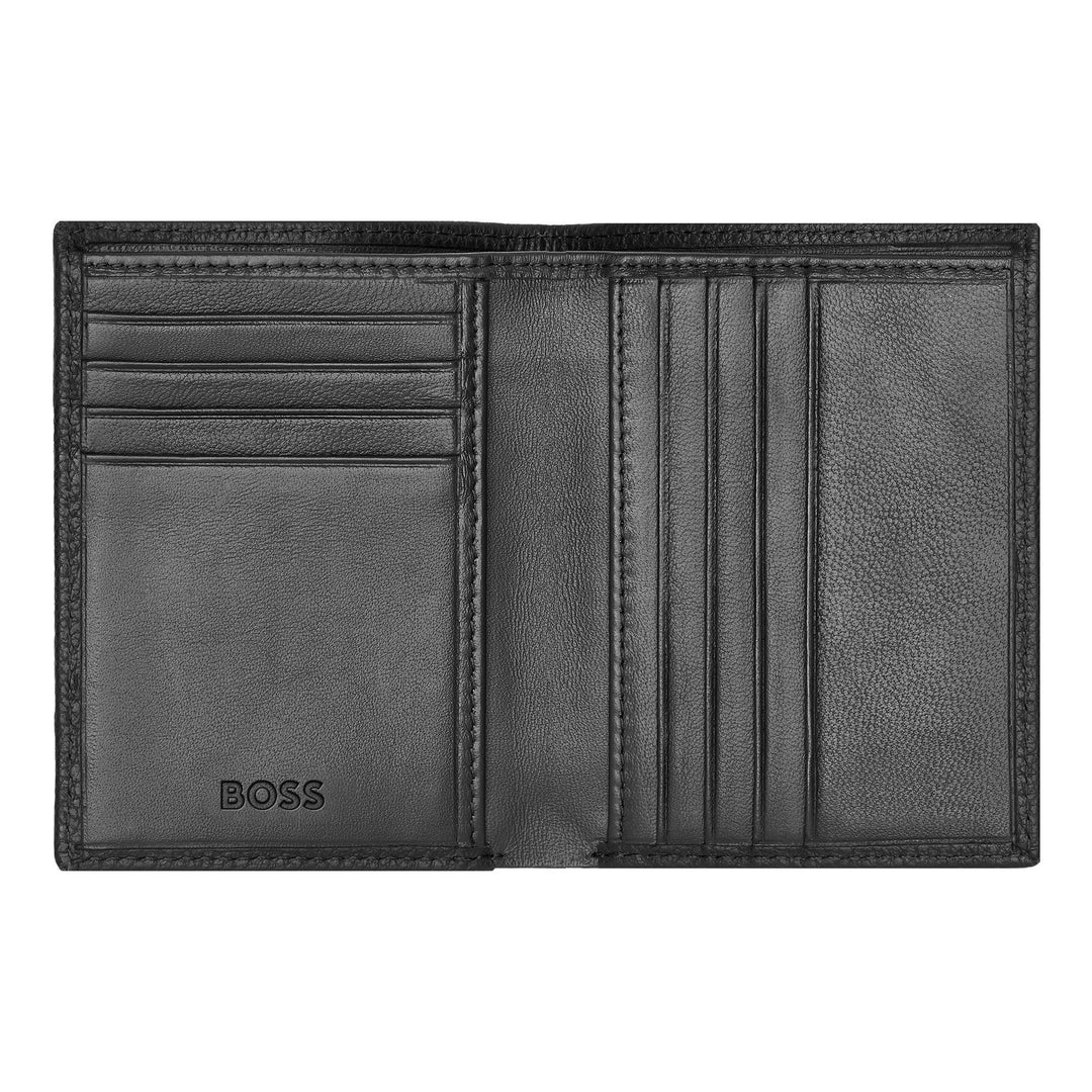 Hugo Boss Classic Grained Folding Card Holder Black HLE416A