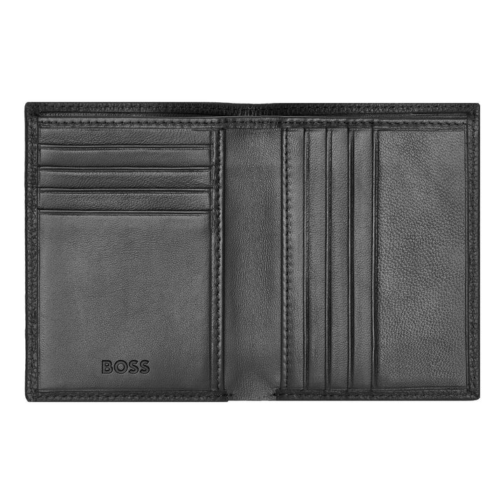 Hugo Boss Classic Grained Folding Card Holder Black HLE416A