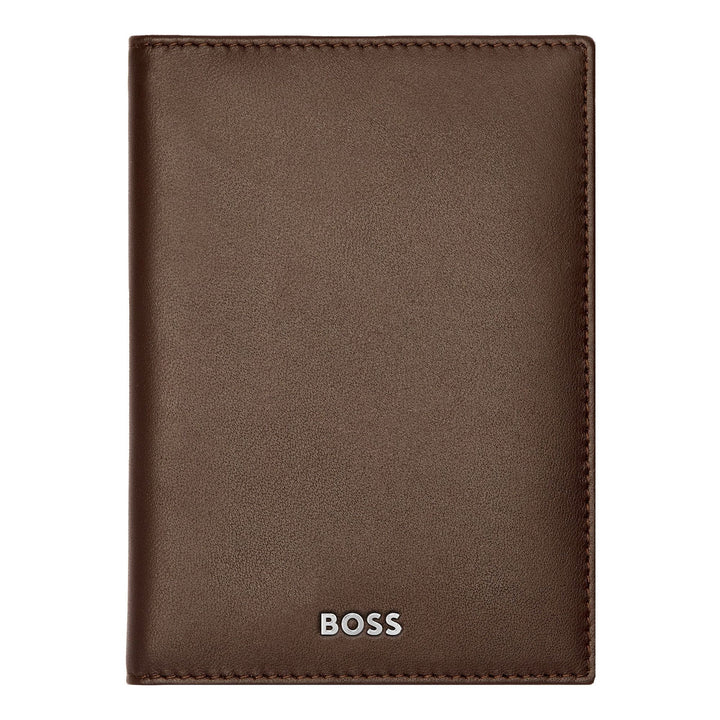Hugo Boss Trifold card holder Classic smooth brown HLF403Y