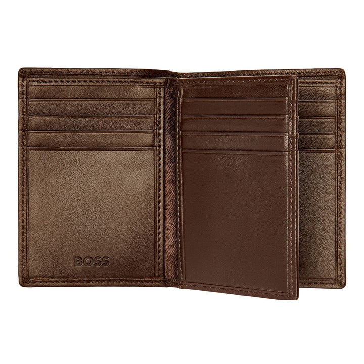 Hugo Boss Trifold card holder Classic smooth brown HLF403Y
