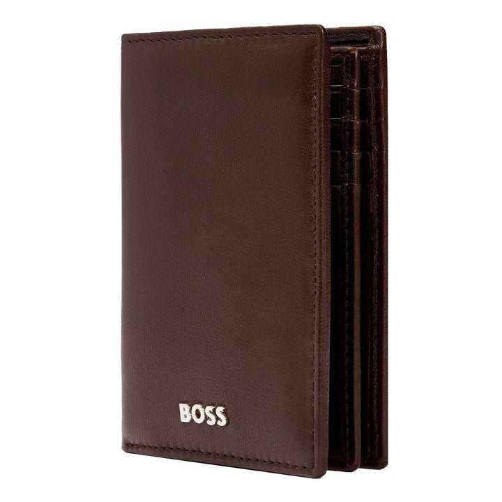 Hugo Boss Trifold card holder Classic smooth brown HLF403Y