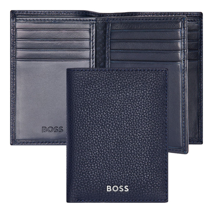 Hugo Boss Trifold Card Holder Classic Grained Navy HLF416N