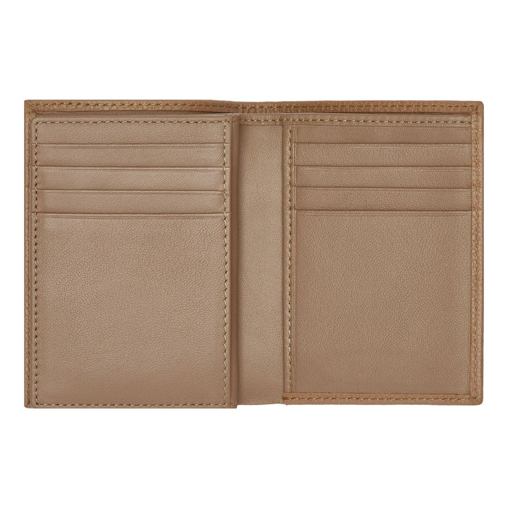 Hugo Boss Trifold Card Holder Classic Grained Camel HLF416X