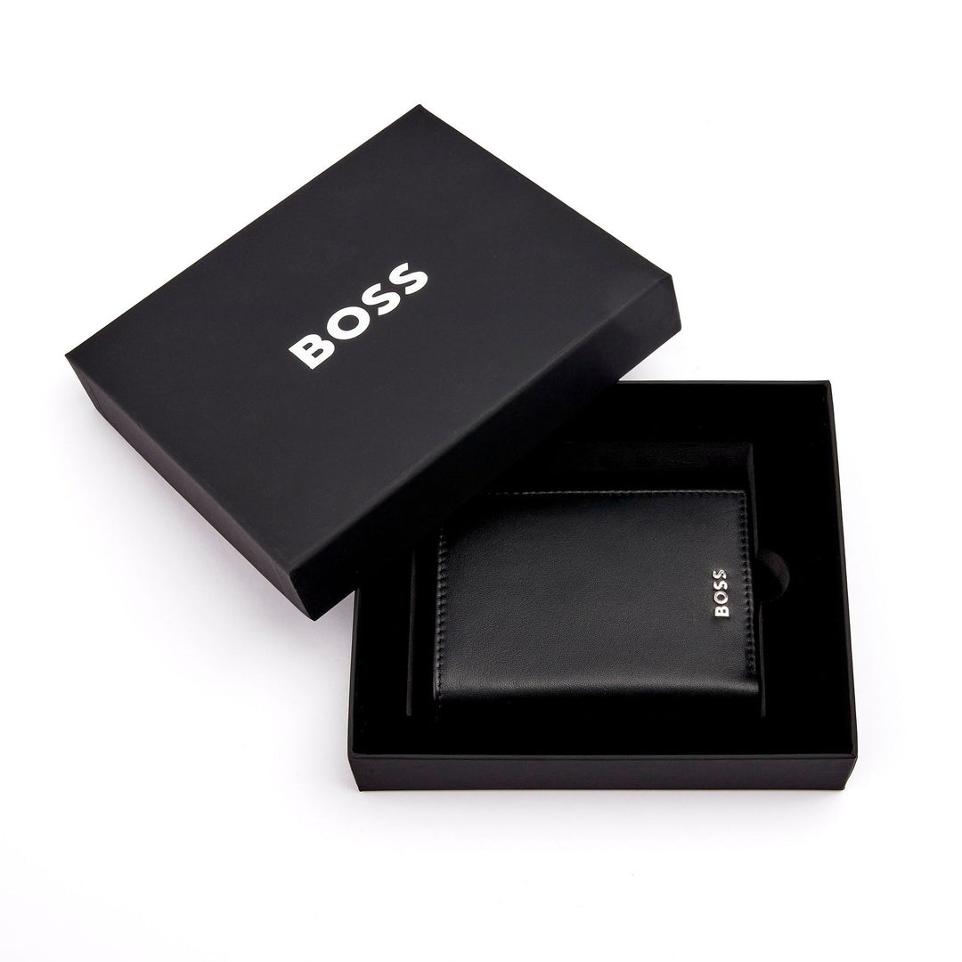 Hugo Boss Card holder with flap and money pocket Classic Smooth Black HLG403A